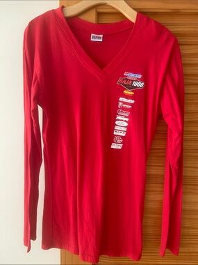 Baja 1000 Red Long Sleeve V-Neck Tee XL
